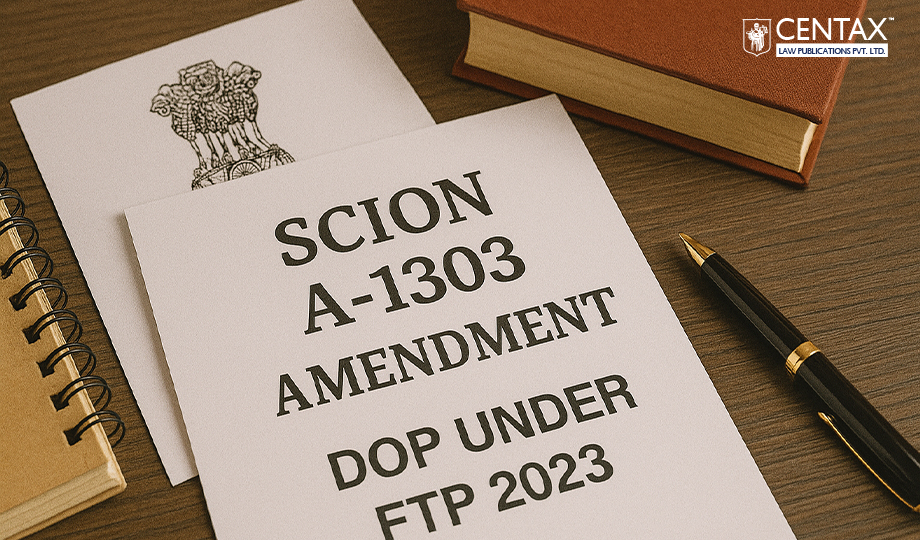 DGFT Amends SION A-1303 for DOP Under FTP 2023