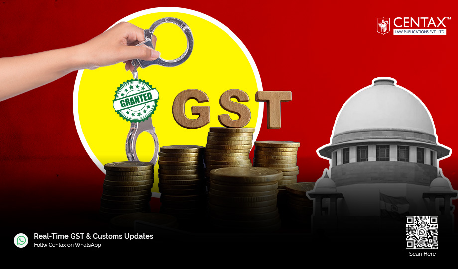 Bail Granted in GST ITC Case as Probe Based on Documents | HC