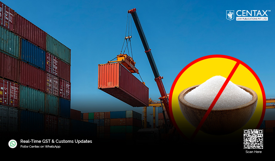 DGFT sugar export prohibition 2026
