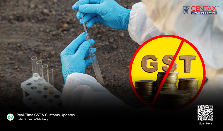 Semen Sorting Services Exempt From GST Under Heading 9986 | AAR