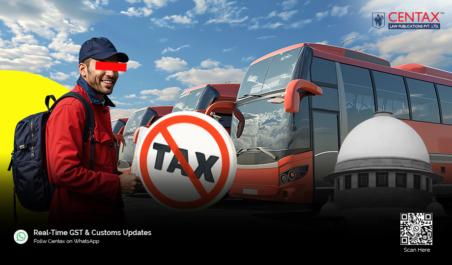 Passenger Bus Service Not Taxable as Tour Operator Service | SC