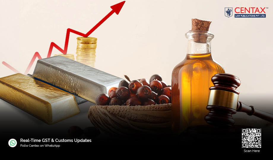 Government Revises Tariff Values for Edible Oils | Gold | Silver | Areca Nuts